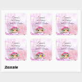 ウミガメ4歳の誕生日、海中 スクエアシール (シート)