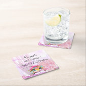 ウミガメ4歳の誕生日、海中 スクエアペーパーコースター (インサイチュ)