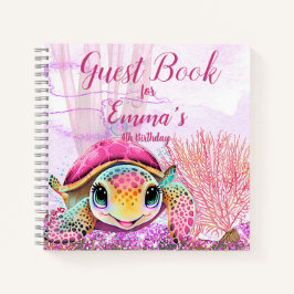 ウミガメ4歳の誕生日、海中 ノートブック