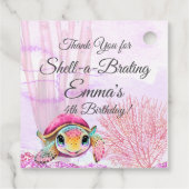 ウミガメ4歳の誕生日、海中 フェイバータグ (裏面)