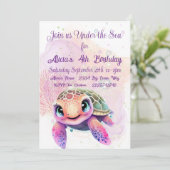 ウミガメ4歳の誕生日、海中 招待状 (スタンド正面)