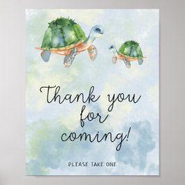 ウミガメ – ありがとうござ来う ポスター