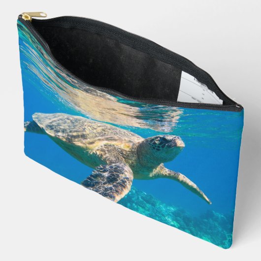 ウミガメ アクセサリーポーチ (見開き)