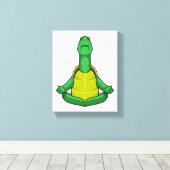 ウミガメ・アットヨガ瞑想 キャンバスプリント (インサイチュ (ウッドフロア))