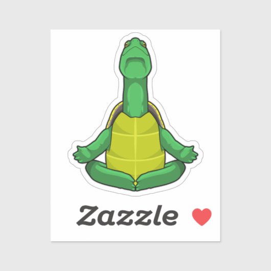 ウミガメ・アットヨガ瞑想 シール (シート)