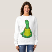 ウミガメ・アットヨガ瞑想 スウェットシャツ (正面フル)