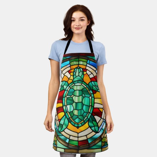 ウミガメ エプロン (着用した状態)