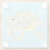 ウミガメ ガラスコースター (裏面)