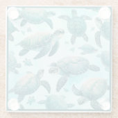 ウミガメ ガラスコースター (裏面)