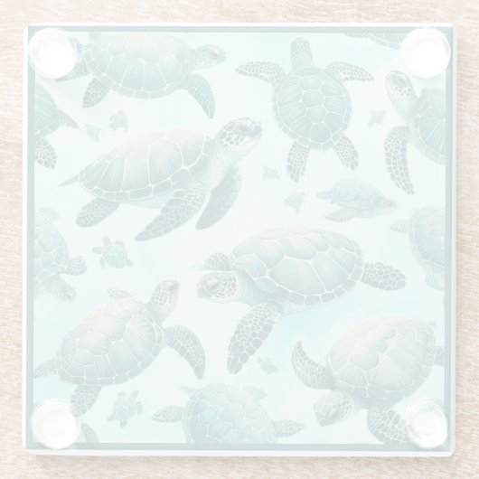 ウミガメ ガラスコースター (裏面)
