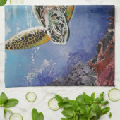 ウミガメ キッチンタオル (折り畳み)