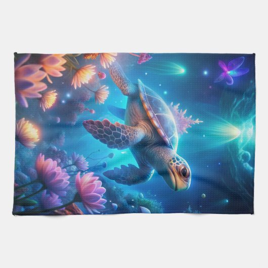 ウミガメ キッチンタオル (横)