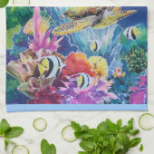 ウミガメ キッチンタオル (折り畳み)