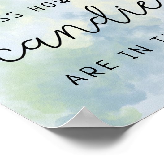 ウミガメ – キャンディーの赤ちゃんシャワーゲームの数 ポスター (角)