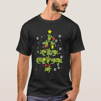 ウミガメ クリスマスツリー 動物 Xmas パジャマ Tシャツ