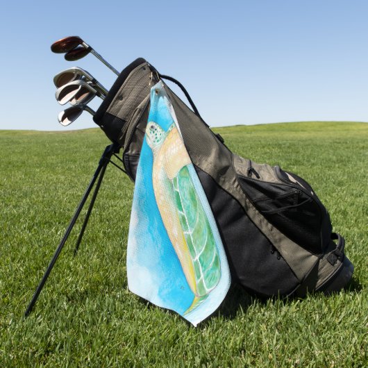 ウミガメ ゴルフタオル (グリーン)