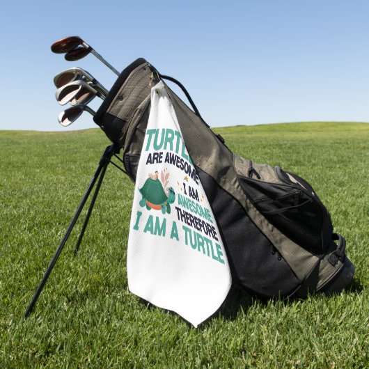 ウミガメ ゴルフタオル (グリーン)