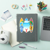 ウミガメ、サーフボード シール (iPadカバー)
