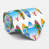 ウミガメ、サーフボード ネクタイ (ロール)