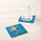 ウミガメ スクエアペーパーコースター (インサイチュ)