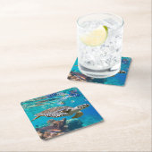 ウミガメ スクエアペーパーコースター (インサイチュ)