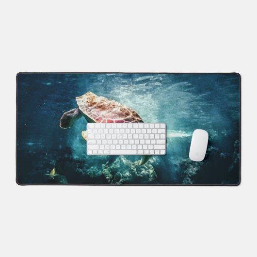 ウミガメ デスクマット (キーボード&マウス)
