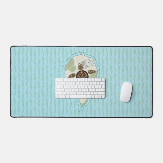 ウミガメ デスクマット (キーボード&マウス)
