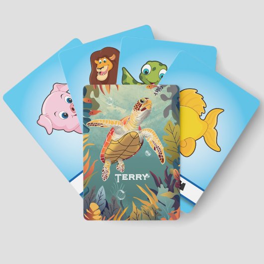 ウミガメ トランプ (裏面)