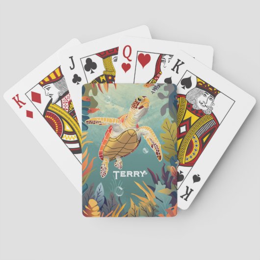 ウミガメ トランプ (裏面)