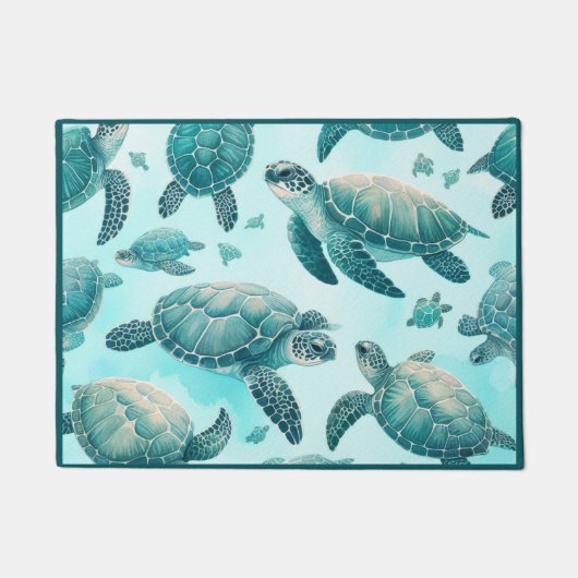 ウミガメ ドアマット (正面)