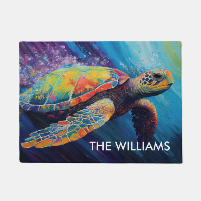 ウミガメ ドアマット (正面)