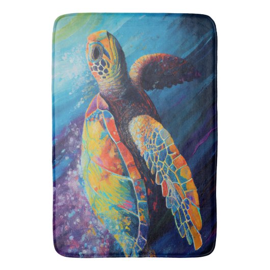 ウミガメ バスマット (正面縦)