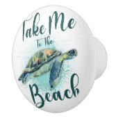 ウミガメ、ビーチに連れて行け セラミックノブ (右)