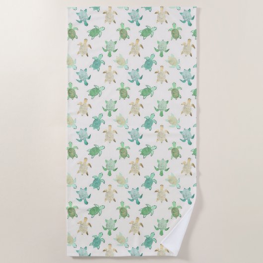 ウミガメ ビーチタオル (正面)