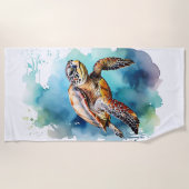 ウミガメ ビーチタオル (正面)