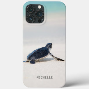 ウミガメ ビーチ オーシャン ネイチャー 名前入り iPhone 13 PRO MAXケース