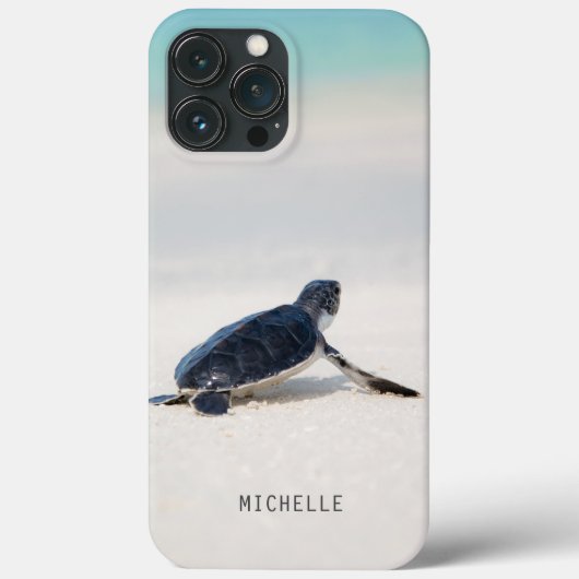 ウミガメ ビーチ オーシャン ネイチャー 名前入り Case-Mate iPhoneケース (裏面)