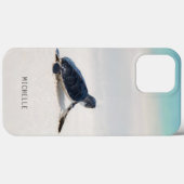 ウミガメ ビーチ オーシャン ネイチャー 名前入り Case-Mate iPhoneケース (裏面 (横))