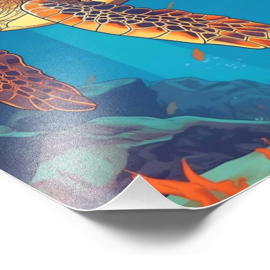 ウミガメ フォトプリント            (角)