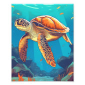 ウミガメ フォトプリント            (正面)