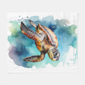 ウミガメ フリースブランケット (正面(横))