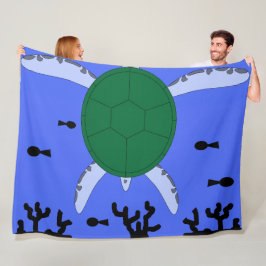 ウミガメ フリースブランケット