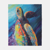 ウミガメ フリースブランケット (正面)