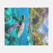 ウミガメ フリースブランケット (正面(横))