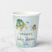 ウミガメ – ベビーシャワー 紙コップ (裏面)