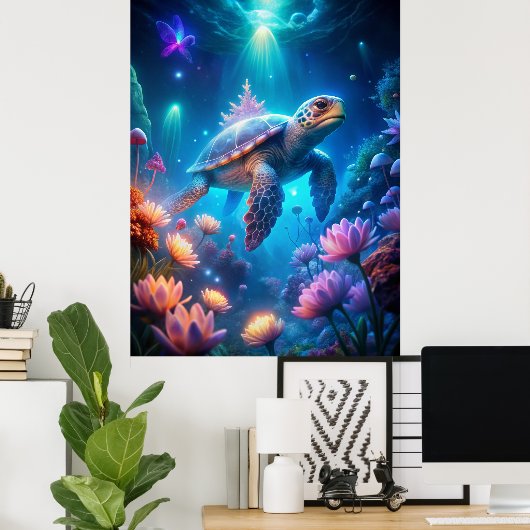 ウミガメ ポスター (ホームオフィス)