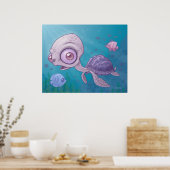 ウミガメ ポスター (キッチン)