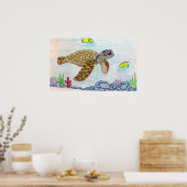 ウミガメ ポスター (キッチン)