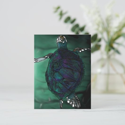 ウミガメ ポストカード (スタンド正面)