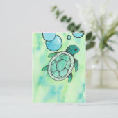 ウミガメ ポストカード (スタンド正面)